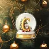 Letra Bola de Cristal Amarilla Acrílico Colgante para Coche Adorno para Árbol de Navidad Decoración del Hogar Espejo Retrovisor