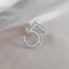 Xiao Xiang Feng Nº 5 Broche de Diamante Alfinete de Pérola Acessórios para Roupas Números Arábicos Broche Feminino Fábrica Atacado