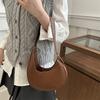 Bolsa feminina elegante de cor sólida 2025, estilo coreano, primavera, nova bolsa de axila, bolsa de ombro casual, bolsa de mão