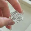 Anillo de Margarita Retro de Diseño de Nicho Estilo Coreano de Plata de Ley S925 Anillo Simple de Moda Estilo Coreano Venta al por Mayor