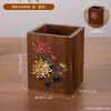 Portalápices de madera de pino, de alta gama y exquisito, gran capacidad, lujo ligero, adorno de escritorio sofisticado, diseño nuevo y creativo, regalo para maestros