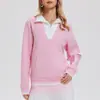 Sudadera Deportiva Caijue Europea y Americana Nueva con Media Cremallera para Mujer, Polo Casual Holgado, Traje Deportivo de Tenis