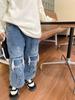 Calças infantis explosões jeans infantis versão coreana da rede tinta vermelha calças de perna larga meninos e meninas Baoyang gás frito rua Comércio exterior Atacado