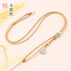 Cuerda para collar de cuentas planas de agua DIY colgante de jade ágata cera de abeja al por mayor ajustable para hombres y mujeres cordón unilateral de loto