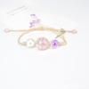 Pulsera de flor seca de flor real directa de fábrica, gema estelar, cuerda de mano dulce fresca tejida a mano para niña