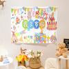 Tela de Fondo de Cumpleaños Estilo Ins Tela Colgante para Fotos de Celebridades de Internet para Niños y Niños Decoración Fotográfica para Fiesta de Cumpleaños de Bebé Tela Colgante