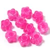 Flor de Cinco Pétalos de Acrílico Bicolor Mármol Jade Sintético Flor Hueca Agujero Recto Cuentas Sueltas Pulsera Hecha a Mano DIY Accesorios de Joyería