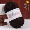 Hilo de hielo fino, terciopelo dorado, muñeca tejida a mano, suéter DIY, pantuflas de ganchillo, cojín, bufanda tejida, hilo suave