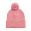 Gorros de Lana para Niños, Gorros Lisos con Pompón, Gorros Tejidos para Niños, Gorros Tejidos de Otoño e Invierno para Niños de 3 a 8 Años, Listos en Stock