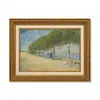 Moldura Dourada Retrô Campo de Pessegueiros em Flor de Van Gogh Céu Estrelado Estilo Pintura a Óleo Sala de Estar Entrada Pintura de Parede Emoldurada Pintura Decorativa Personalizado