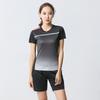 Traje de bádminton de manga corta de secado rápido verano para hombre y mujer absorbente de sudor camiseta deportiva traje de entrenamiento imprimible traje de entrenamiento al por mayor