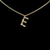 Collar de letras femenino europeo y americano ins collar de circonitas de oro de 18k diseño nicho cadena clavicular temperamento simple cadena de suéter