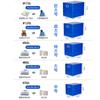 Caja de Rotación Caja de Mudanza Caja de Plástico Plegable Caja de Almacenamiento Impermeable Caja de Almacenamiento para Empaque Caja de Logística para Comercio Electrónico Cartón Ondulado