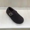 Zapatos Birkenstock de Forro Cálido de Lana Todo Incluido para Mujer, Nuevos Zapatos de Algodón de Invierno 2025 con Aumento Oculto de Altura, Zapatos Birkenstock Peludos sin Cordones