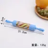 Rodillo impreso de colores para hornear infantil, mini rodillo de silicona para uso en la cocina, rodillo antiadherente, venta al por mayor desde el fabricante