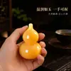 Enfeite de Cuia de Jade Amarelo Artesanato em Jade Entrada de Casa Chinesa Presente para Inauguração de Negócios