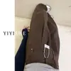 Jeans de Pierna Ancha Color Marrón Maillard para Mujer 2024 Otoño e Invierno Nuevos Pantalones Rectos Sueltos de Cintura Alta Estilo Americano Marrón
