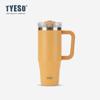 Tyeso taza para coche con asa de gran capacidad 40oz taza termo de acero inoxidable Amazon transfronterizo taza para hielo frío