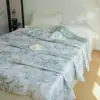 Colcha de Verão Romântica com 60 Fios de Tencel Lenzing, Estampa Floral de Alto Padrão, Sedosa e Fresca para Ar Condicionado