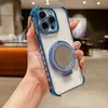 Funda de teléfono móvil con soporte anti-caída de cuatro esquinas electrochapado es adecuada para Apple 15promax color sólido 14 funda suave 13 agujero fino 11