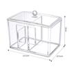 Caja de almacenamiento de algodón cosmético, creativa, bonita, a prueba de polvo, con tapa, transparente, para hisopos de algodón, desmaquillante, caja de plástico para dormitorio doméstico.