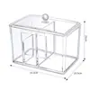 Caja de almacenamiento de algodón cosmético, creativa y bonita, con cubierta a prueba de polvo, transparente, para hisopos de algodón, desmaquillantes, para dormitorio y casa, caja de plástico