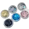 Lentejuelas de pentagrama caladas de colores para decoración de uñas, estrellas láser brillantes en varios tamaños, materiales de glitter para uñas DIY