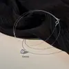 2025 Nuevo Modelo Lágrimas de Sirena Super Brillante Collar de Circonita Estilo Ins para Mujer Lujo Accesible Nicho Cadena para Clavícula Hilo de Pescado de Verano