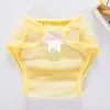 Pantalones de pañal de malla transpirable de verano con velcro, pantalones de pañal de red para bebé, pañal de tela transparente, pantalones de pañal de malla para bebé