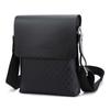 Bolsa de Ombro Masculina Xadrez Bolsa Couro Bovino Camada Dupla Bolsa Masculina Europa, América, Oriente Médio, Japão, Coreia do Sul, Sudeste Asiático Bolsa Transversal Urbana de Comércio Exterior