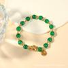 Año de la Serpiente Estilo Nacional Zodiaco Ágata de Imitación Marca Fu Pulsera Pulsera Estilo Chino Suministro de Regalo en Vivo Venta al por Mayor