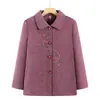 Abrigo de Primavera y Otoño para Madre 2026 Nuevo Estilo para Mujeres Mayores, Moderna Blusa de Otoño con Cuello Solapa para Señoras de Mediana Edad y Mayores
