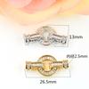 18K envolto em ouro diy acessórios de pérolas micro incrustado zircão fivela high-end pulseira colar fivela T quadrado pulseira fivela de fechamento