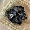Renascimento Literário! Pinça Xadrez Francesa Retrô! Elegante Pinça de Tubarão de Cor Contrastante Xadrez de Alta Qualidade Grampo de Cabelo de Viagem