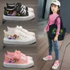 Zapatos de Lona para Niños 2026 Nuevo Estilo Primavera y Otoño Zapatos para Niñas para Primaria y Estudiantes Mayores, Tenis Casuales Blancos con Suelas Suaves