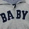 25 Chaqueta de Algodón con Bolsa de Canguro para Niños de Primavera y Otoño Sudadera de Otoño para Bebé con Cremallera Suéter Casual a la Moda