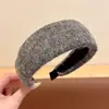 Diadema retro de corona alta para mujer, simple y elegante, diadema de ala ancha que no estrangula el cabello, accesorio para el cabello de moda estilo coreano
