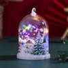 Decoraciones navideñas árbol de fuego luminoso flor plateada regalo luz nocturna árbol de Navidad de escritorio decoración de nieve regalo