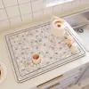Alfombrilla de Drenaje de Lujo Ligero de París Barro Diatomeo Encimera de Cocina Alfombrilla Impermeable Fregadero Fregadero Grifo Alfombrilla Absorbente