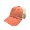 Gorra de béisbol de malla con logotipo personalizado bordado impreso, gorra de malla desgastada lavada, gorra con visera a prueba de sol de moda coreana para todo tipo de partidos, venta al por mayor