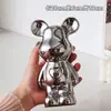 Ornamento de Urso Violento Cerâmica de Luxo Leve para Mesa Sala de Estar Entrada Gabinete de TV Gabinete de Vinho Cofrinho Decorações Simples para Casa