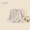 Camiseta Dulce de Otoño para Niñas 2026 Nuevo Estilo Infantil Casual Cuello de Muñeca Moda Otoño Primavera Ropa para Bebés 5