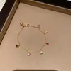 Conjunto de Pulseira e Colar Bolha Colorida Dopamina de Verão Design de Nicho Elegante Versátil Pulseira Corrente para Clavícula