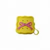 Nova Carteira de Moedas de Silicone Atacado, Carteira de Moedas com Furo de Laço Cor Macaron, Mini Bolsa de Armazenamento Portátil