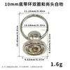Tachuela de cabeza de monje de doble aro con aro, accesorio para funda de teléfono DIY, tachuela decorativa, anillo para colgar de muñeca, cabeza de monje con hebilla giratoria