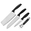 Juego de Cuchillos Negro Dorado de Cinco Piezas Machete de Cocina Utensilios de Cocina Cuchillo para Frutas Acero Inoxidable Juego de Cuchillos de Cocina para el Hogar Cuchillo de Regalo