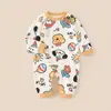 Mono de bebé primavera y otoño ropa de algodón puro para recién nacidos niños y niñas mameluco de bebé ropa exterior de dibujos animados moda