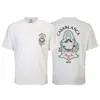 Novo Produto de Comércio Exterior: Camiseta de Manga Curta Casablanca com Gola Redonda Única e Logo de Letra Impresso do Portal das Ilusões
