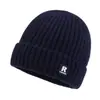 2026 Nuevo Gorro de Punto de Invierno para Hombres y Mujeres Color Sólido Costilla Lana Cálido Protección contra el Frío Gorro Deslizante Versátil para Exteriores