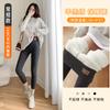 Leggings Térmicas de Lã de Cordeiro Extra Grossa com Forro de Fleece, Cintura Alta, para Mulheres Baixas, Calças Quentes de Inverno Slim Fit A2604